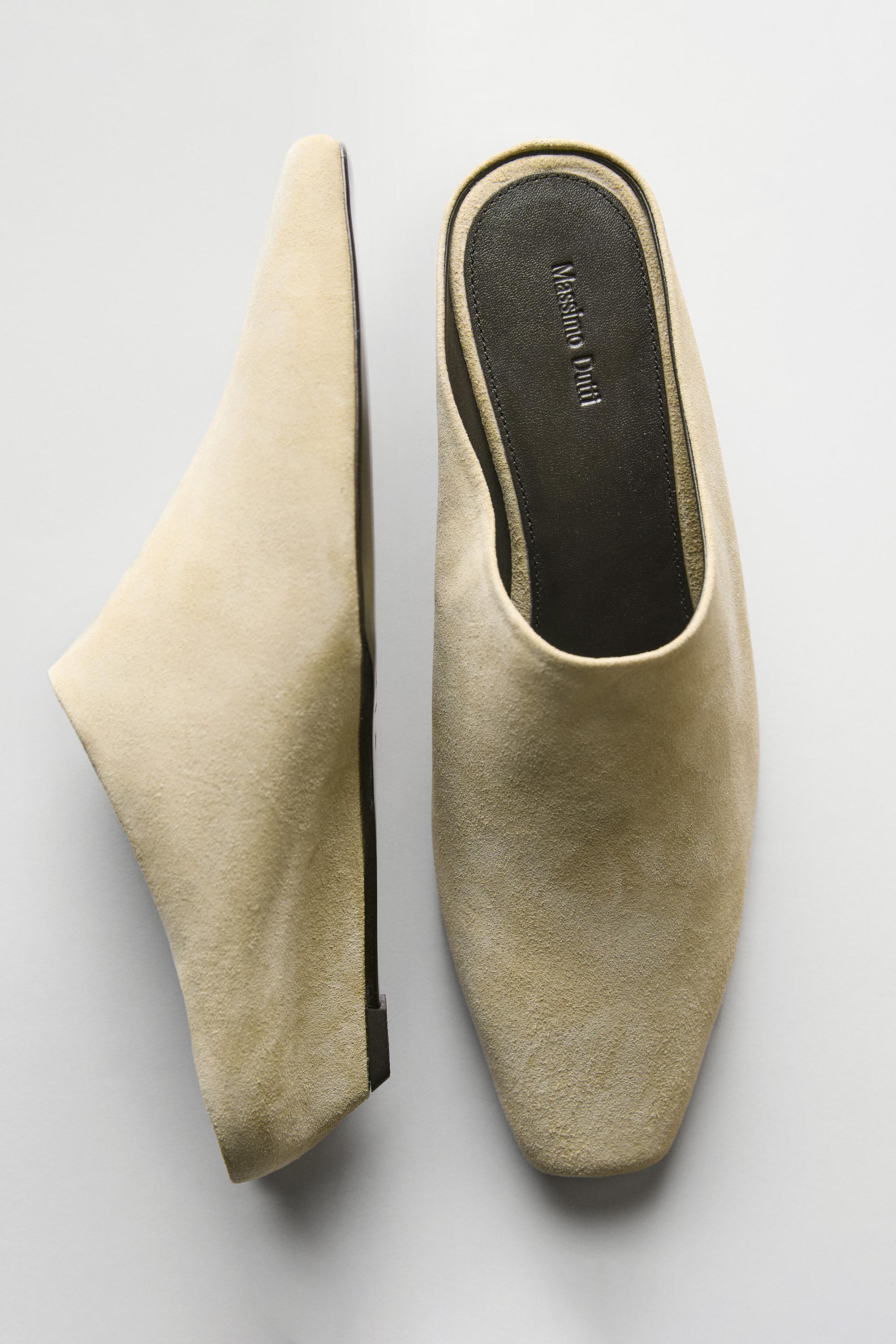 Mules à talon compens